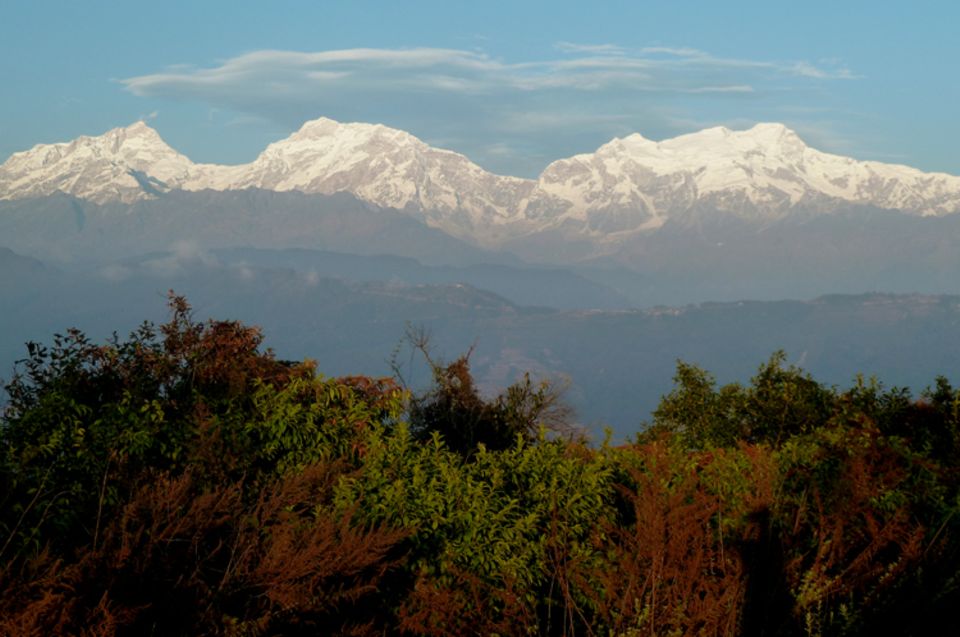 Bildergalerie: Das Annapurna-Bergmassiv, Himalaya, kurz vor Sonnenuntergang bei dem Besuch des Projekts 2012