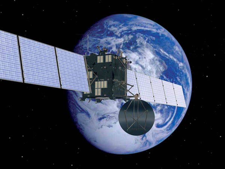 Rosetta: Rosetta umkreist die Erde