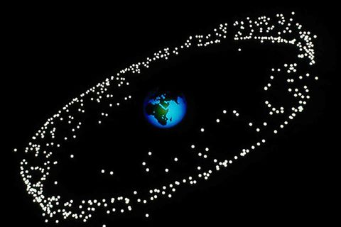 Ein Bild aus vergangenen Tagen, als noch sehr wenig Space Debris die Erde umkreiste