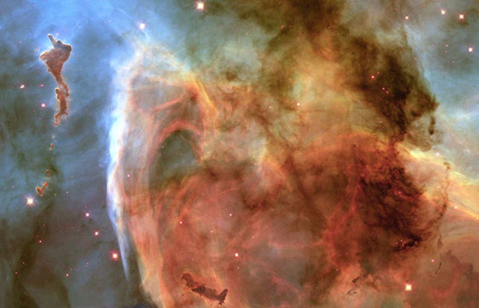Ein Bild von Hubble: der Carina-Nebel (NGC 3372) in 8000 Lichjahren Entfernung Ein Bild von Hubble: der Carina-Nebel (NGC 3372) in 8000 Lichjahren Entfernung