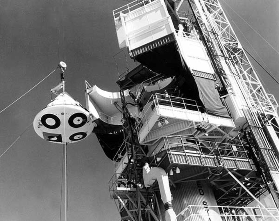 Mondlandung: Die Apollo-Raumkapsel saß auf der Spitze der Träger-Rakete