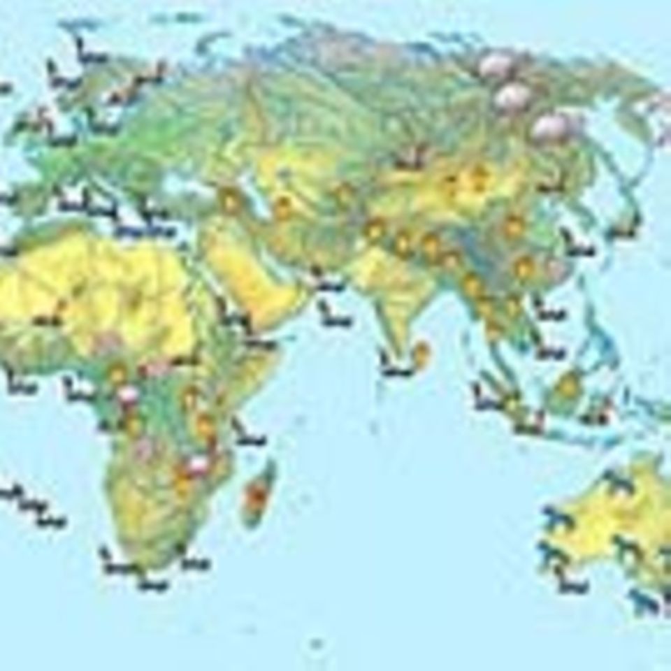Die "Hot spots" der unbekannten Arten