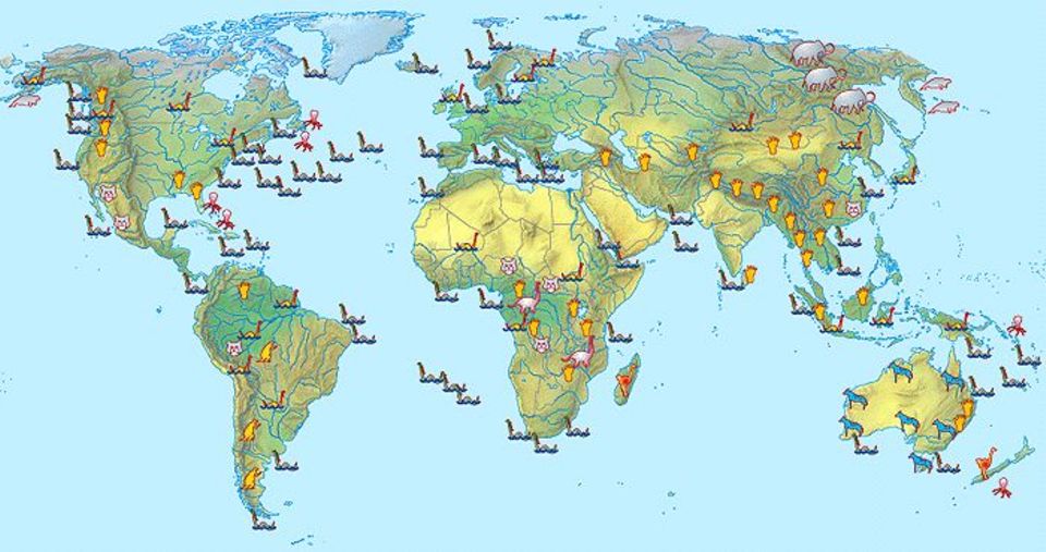 Die "Hot spots" der unbekannten Arten