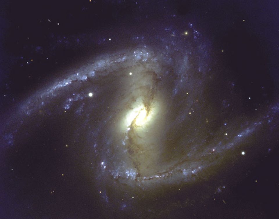 Galaxien: Balkengalaxie: Etwa 15 Prozent aller Galaxien zeigen diese Form