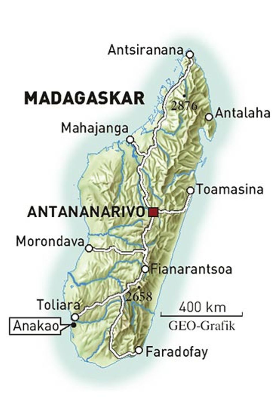 Palis Heimatdorf Anakao liegt im Südwesten Madagaskars.