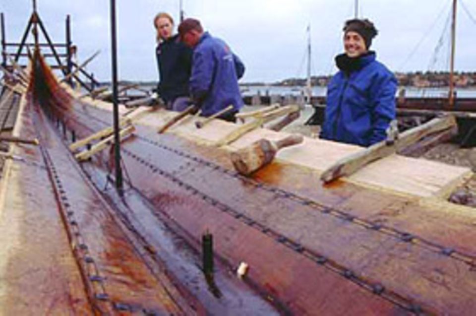 Planke für Planke wuchs das prachtvolle Wikingerschiff.