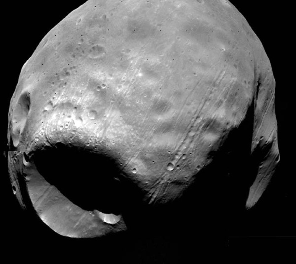 Der Mars-Begleiter Phobos misst 26,2 Kilometer im Durchmesser