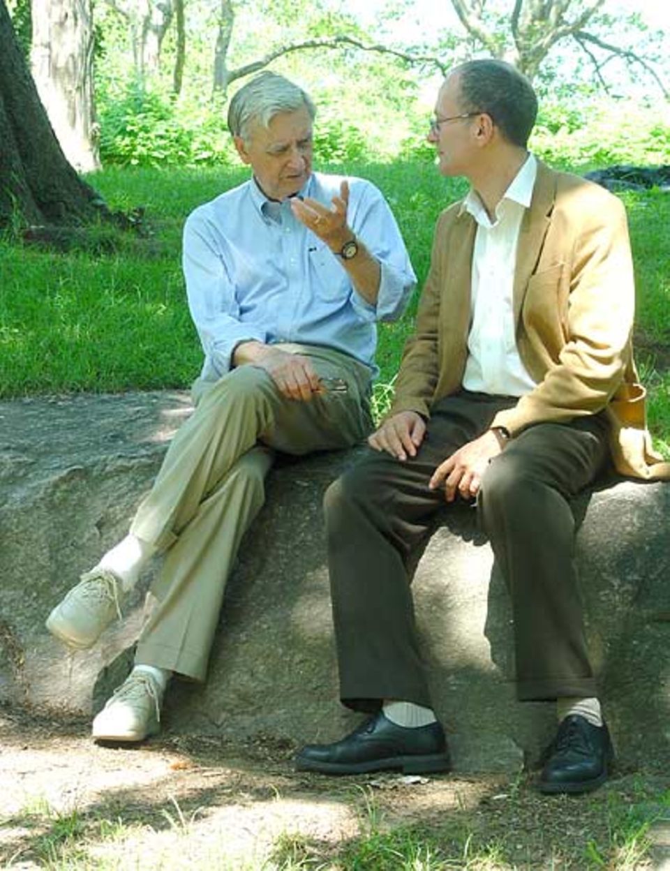 Edward O. Wilson (l.) im Gespräch mit Martin Meister Edward O. Wilson (l.) im Gespräch mit Martin Meister