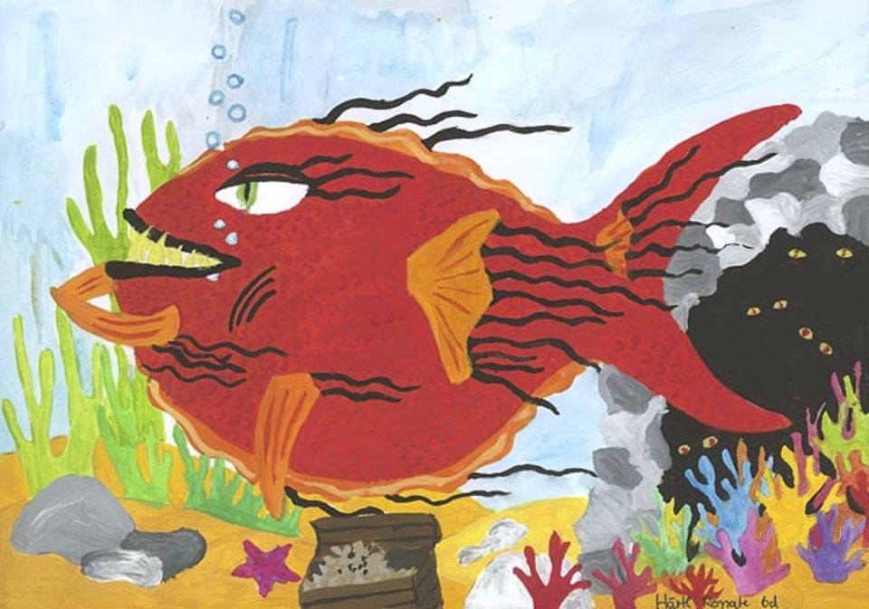 Extrem cool lässt der Hakenflosser von Renate Härte aus Neualbenreuth die Schatztruhe und auch die anderen Fischen im Hintergrund links liegen und schwimmt völlig unbeirrt weiter durch die Weltmeere Extrem cool lässt der Hakenflosser von Renate Härte aus Neualbenreuth die Schatztruhe und auch die anderen Fischen im Hintergrund links liegen und schwimmt völlig unbeirrt weiter durch die Weltmeere