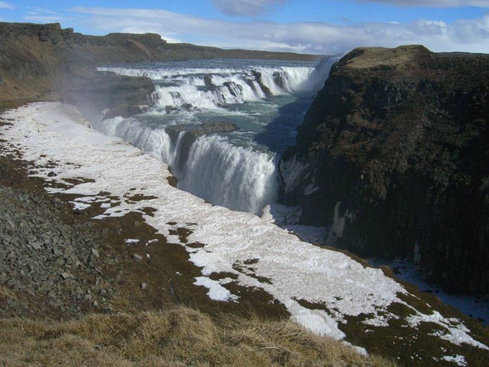 Islands meist fotografierter Wasserfall: der Gulfoss