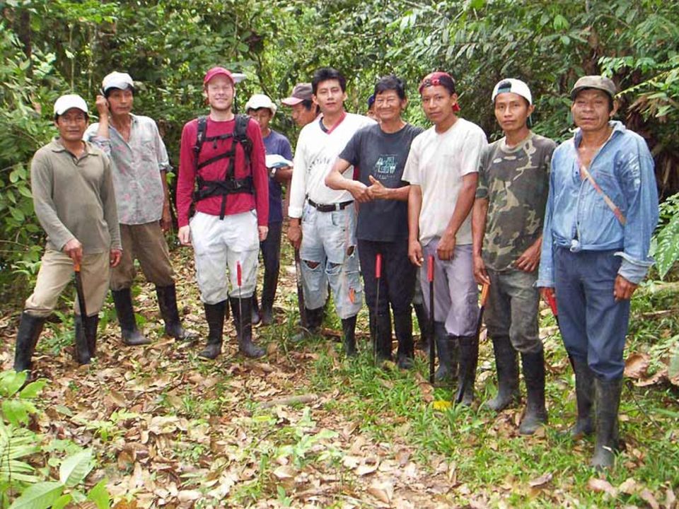 Torsten Lubenow mit den einheimsichen Guides der Comunidad Río Blanco