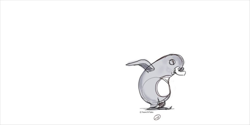 Film: Zum Herunterladen fürs Daumenkino: Das Anfangsbild vom hüpfenden Pinguin!