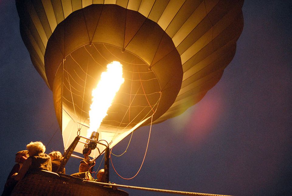 Abheben konnten die Teilnehmer bei einer Fahrt im Heißluftballon Abheben konnten die Teilnehmer bei einer Fahrt im Heißluftballon