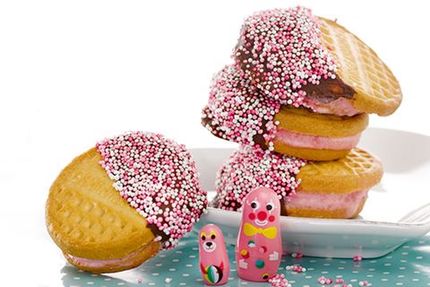 Eis: Erdbeer-Sandwich