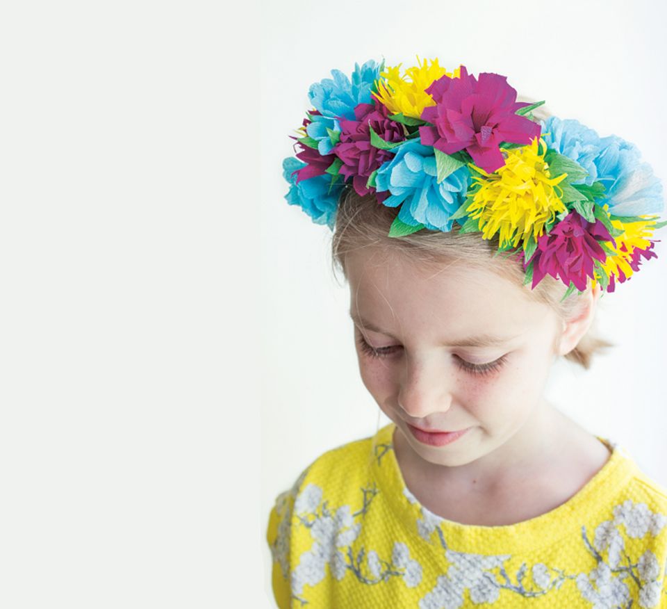 Basteln: Blumenkranz aus Papier - [GEOLINO]