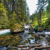 Einem Bach oder Fluss bis zur Quelle folgen