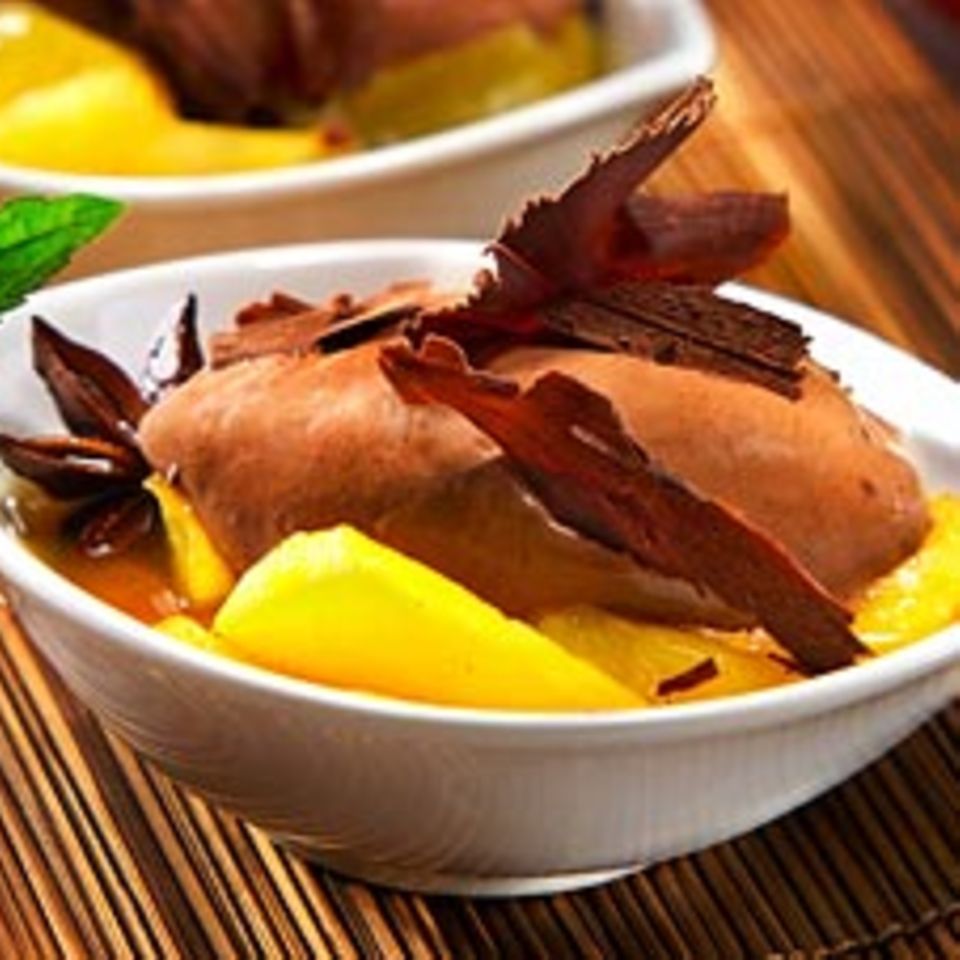 Rezept: Schokoladen-Zimt-Mousse mit Apfelkompott