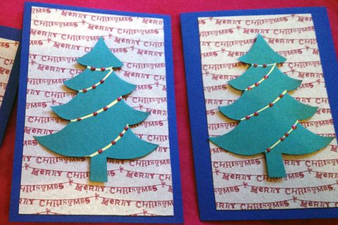 Basteln: Weihnachtskarte selbermachen