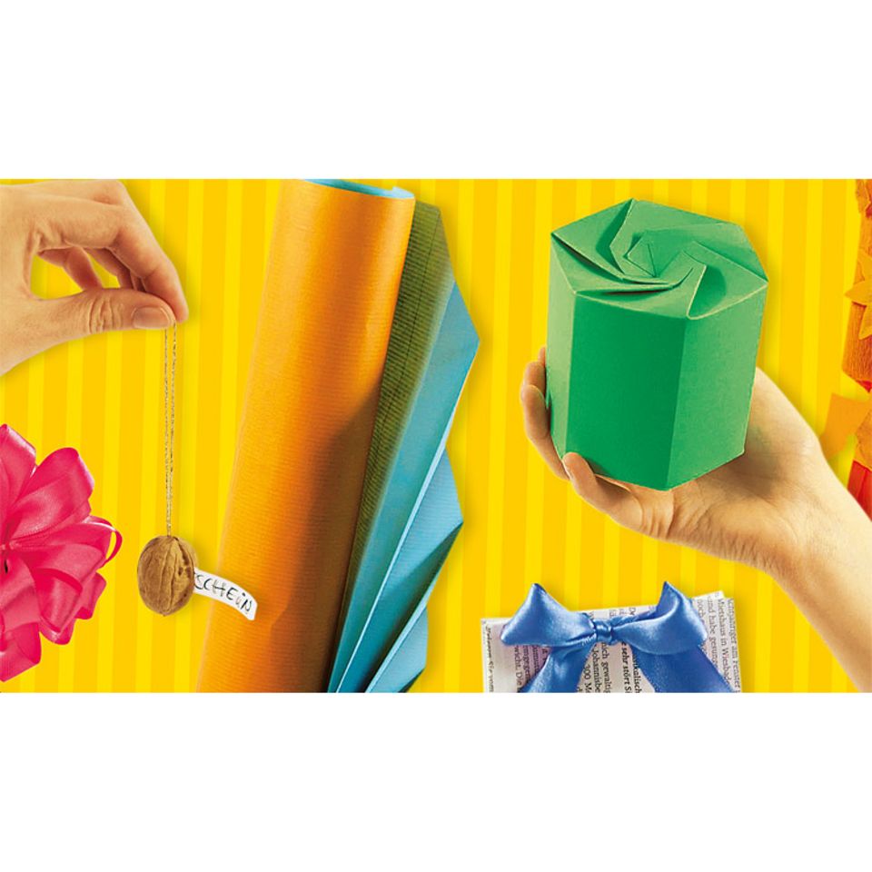 Bastelvorlage: Geschenke einpacken
