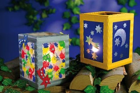 Bastelanleitung: Bunte Weihnachtslaternen