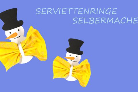 Basteltipp: Schneemann-Serviettenring