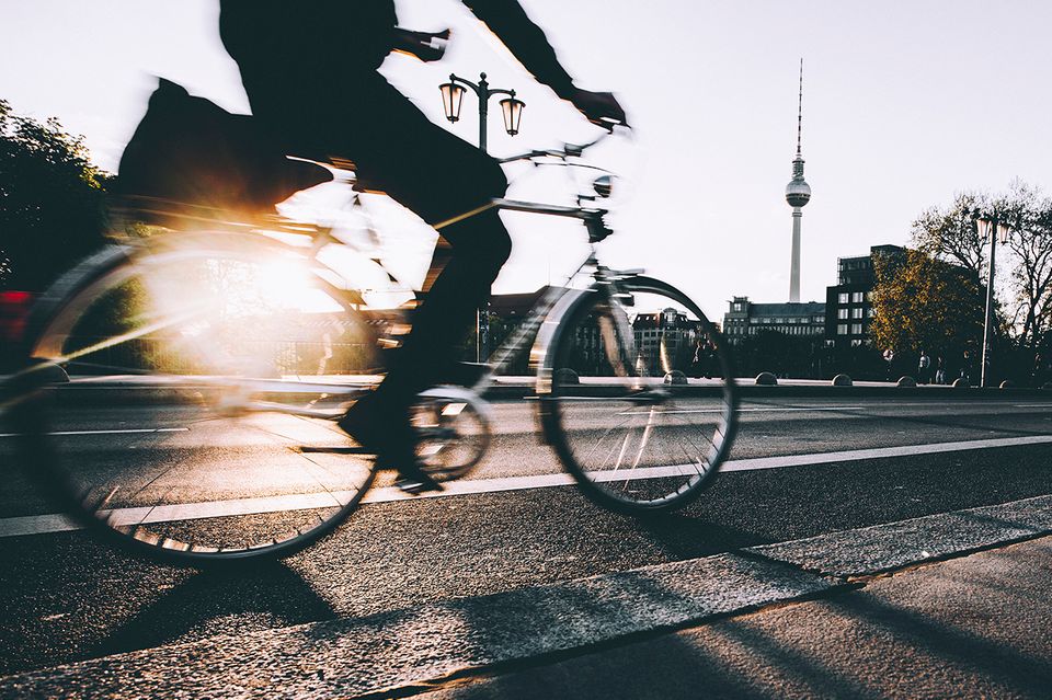 Fahrrad fahren in der Stadt