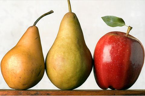 Redewendung: Äpfel mit Birnen vergleichen