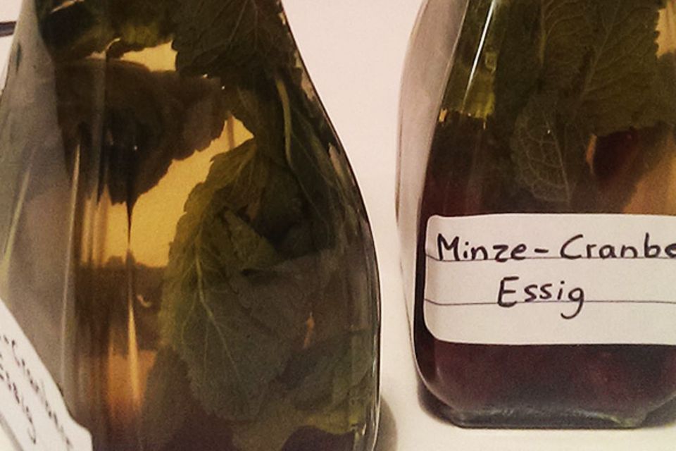 Rezept: Minze-Cranberry Essig