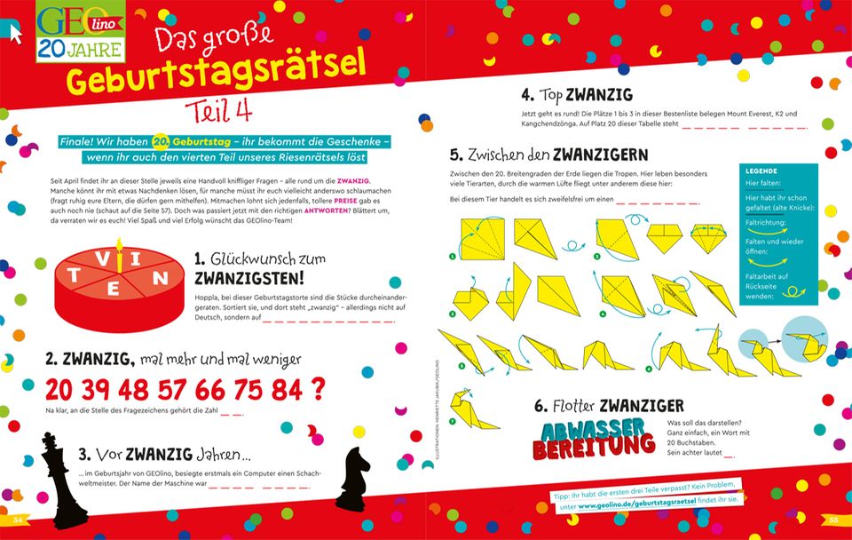 GEOlino Jubiläumsrätsel, Teil 4