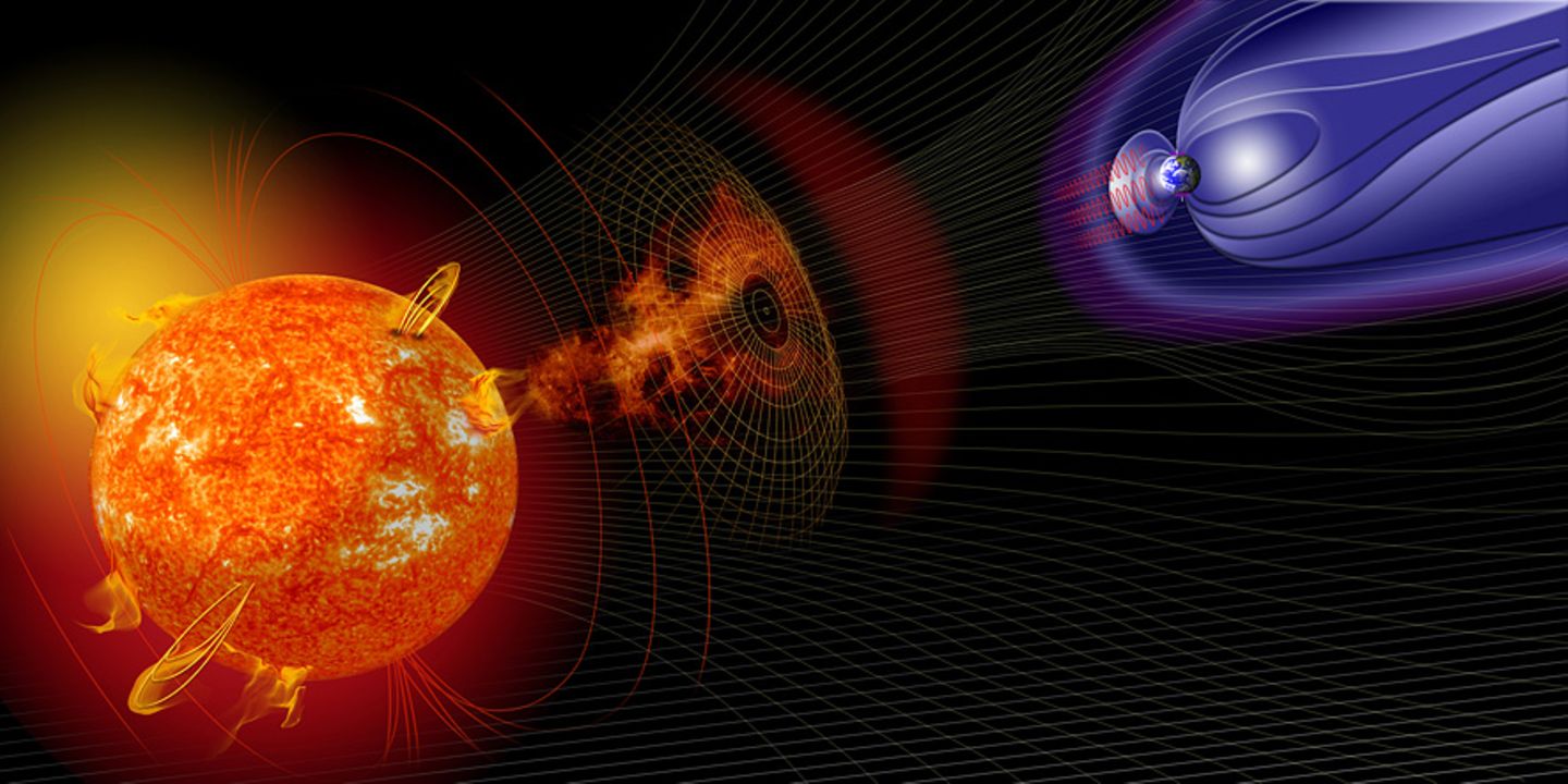 Sonne sendet Materiemengen zur Erde