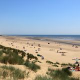 Camber Sands Beach, East Sussex Vereinigtes Königreich