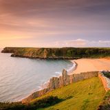 Barafundle Bay, Wales Vereinigtes Königreich