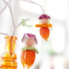 Kleine Herbstelfen aus Filz