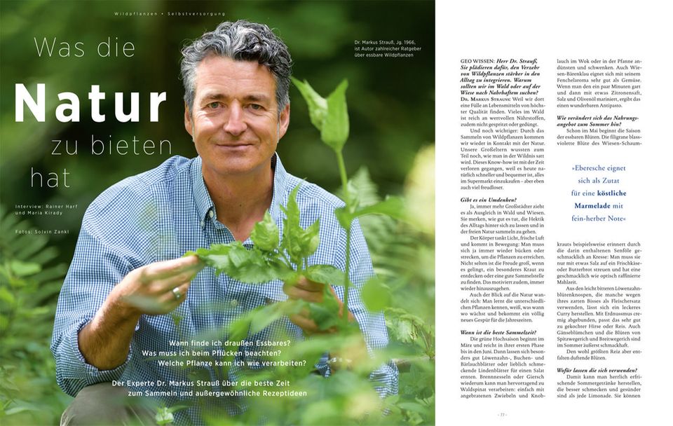 Wildpflanzen: Ob es im Winter etwas zu finden gibt und wie Einsteiger ihre ersten Wildpflanzen finden können, erklärt Dr. Markus Strauß im ausführlichen Interview in GEO Wissen Ernährung - hier direkt bestellen Wildpflanzen: Ob es im Winter etwas zu finden gibt und wie Einsteiger ihre ersten Wildpflanzen finden können, erklärt Dr. Markus Strauß im ausführlichen Interview in GEO Wissen Ernährung - hier direkt bestellen
