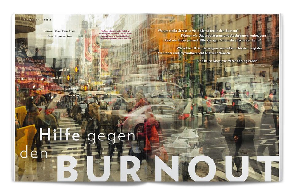 Burnout : Das ganze Interview mit Dr. Dietmar Hansch lesen Sie in GEO WISSEN Gesundheit. Darin spricht der Facharzt unter anderem über die Burnout-Gefahr in sozialen Berufen und den Stress im Alltag. Hier direkt bestellen.