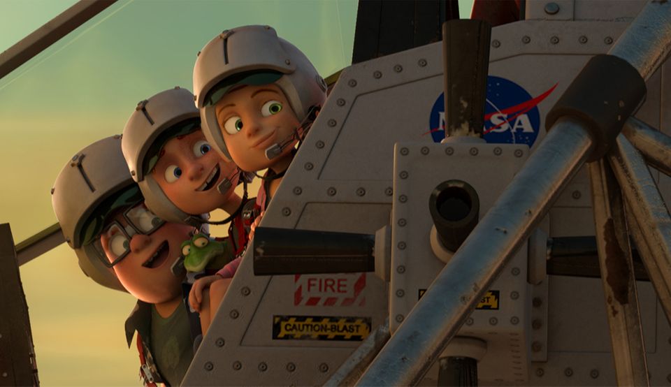 Einmal Mond und zurück - Amy, Mike und Marty an der Rakete