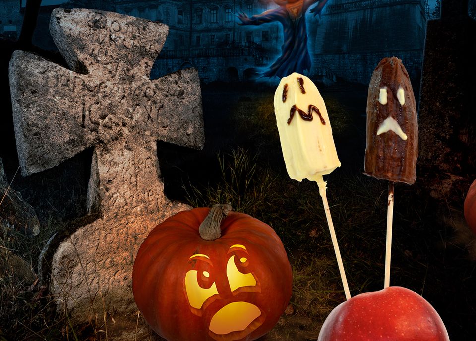 Schokobananen zu Halloween Schokobananen zu Halloween