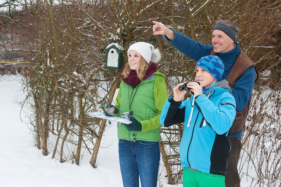 Vogelbeobachtung im Winter für den NABU