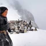 Boy shouting, Kosgholgonduk Pass, Hovsgol Province, Mongolia, 2007