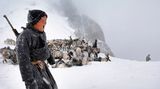 Boy shouting, Kosgholgonduk Pass, Hovsgol Province, Mongolia, 2007