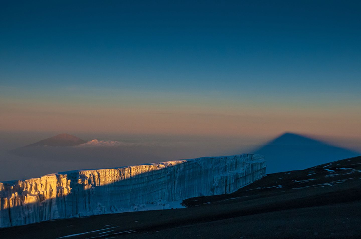 Gletscher auf dem Kilimadscharo