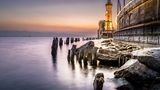 Blaue Stunde in Lindau am Bodensee