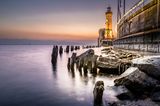 Blaue Stunde in Lindau am Bodensee