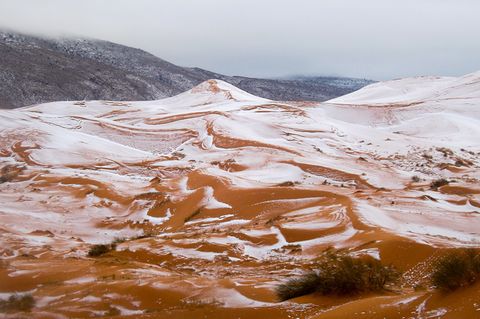 Schneefall in der Sahara