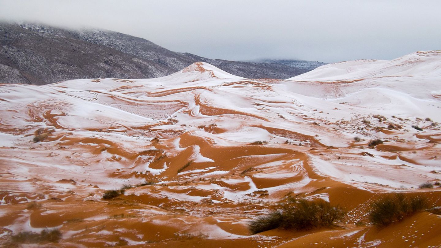 Schneefall in der Sahara