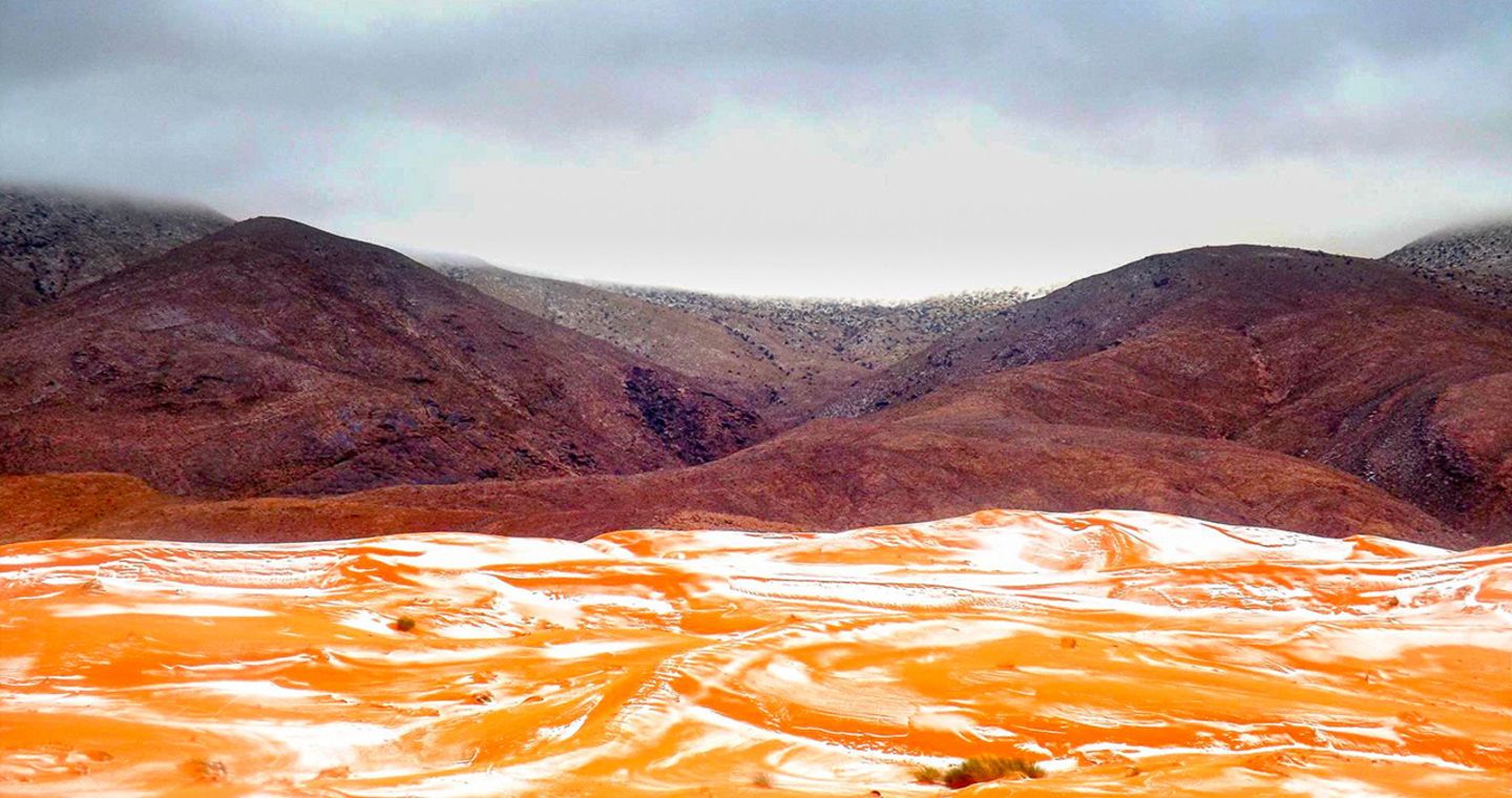 Schneefall, Sahara