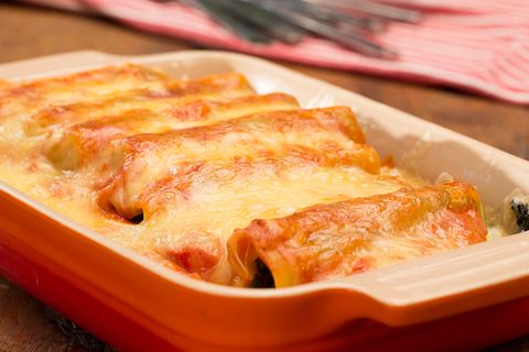 Cannelloni mit Spinat und Frischkäse