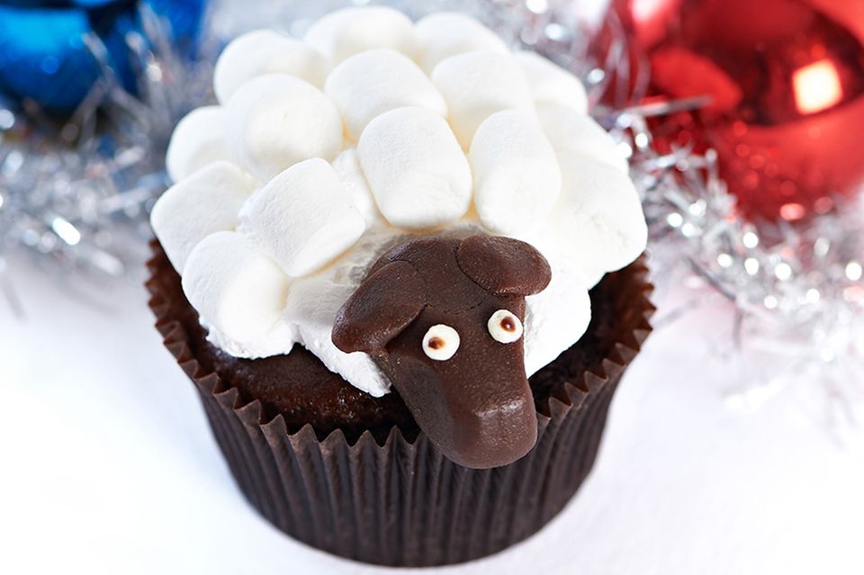 Cupcake-Schaf mit Marshmallows