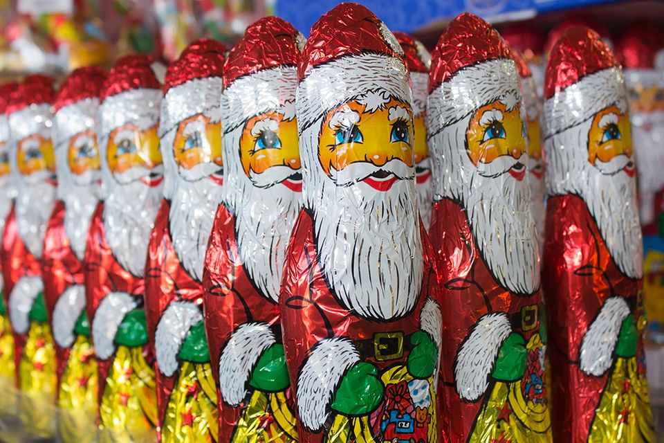 Schokoladen-Weihnachtsmänner