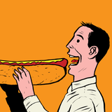 Die Rosine am Ende eines Hotdogs